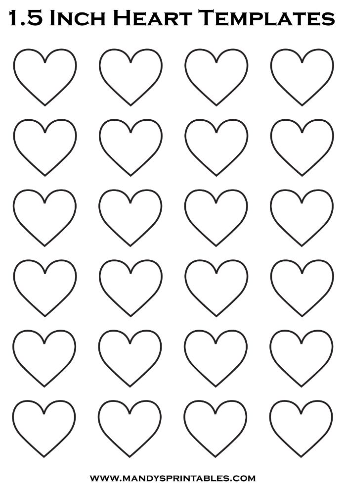 1.5” Printable Hearts