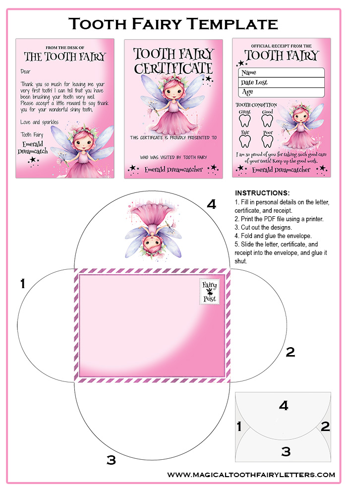 free printable tooth fairy letter