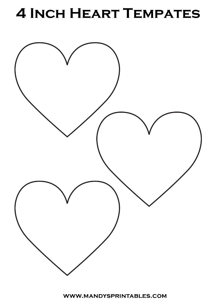 4” Heart Shape Template