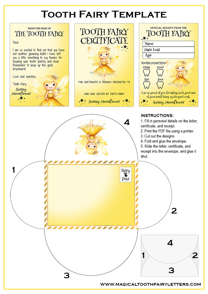 free tooth fairy letter template