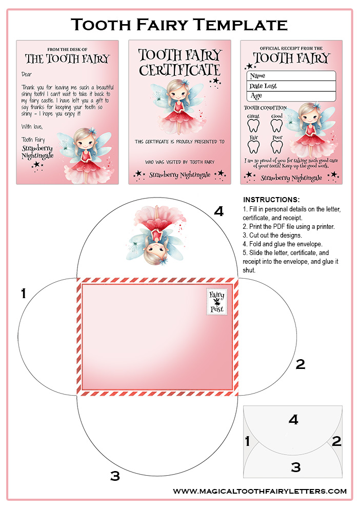 tooth fairy notes printable free