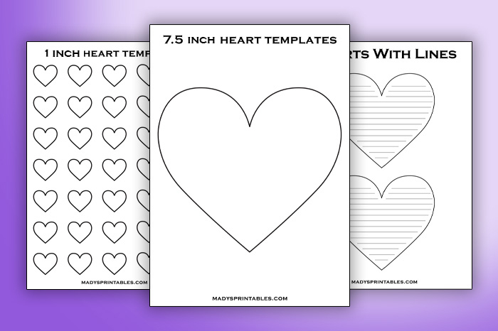 free printable heart tempates