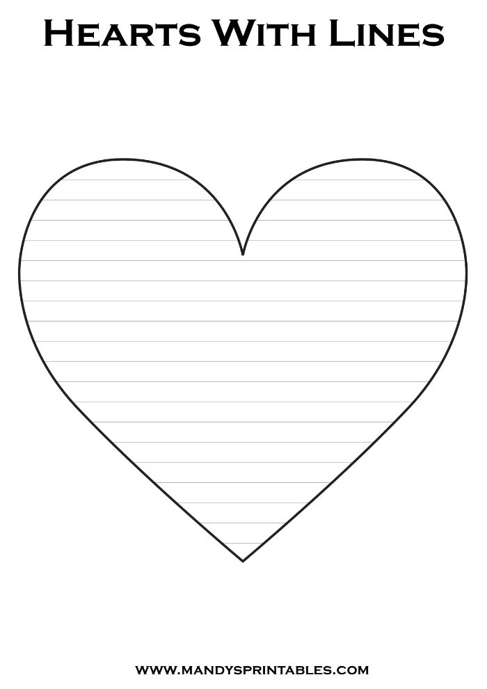 Printable Heart With Lines