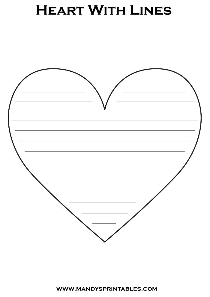 heart with lines