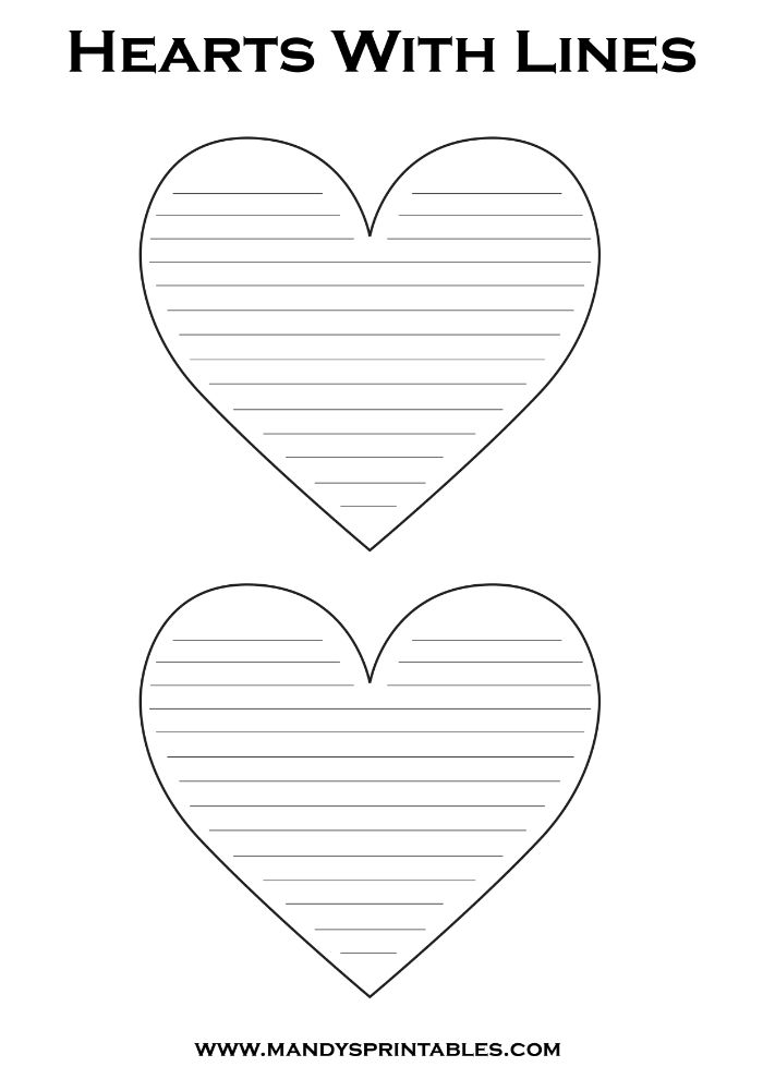 Small Hearts With Lines