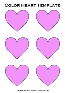 Free Heart Templates in Different - Pink Heart Templates 1 212x300 