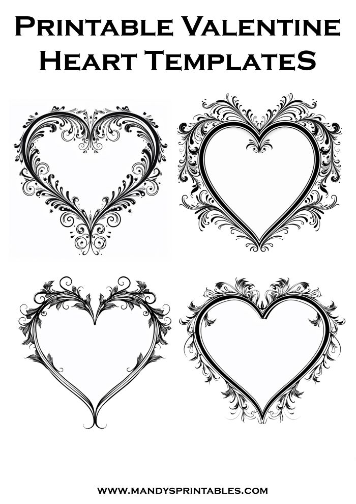 Printable Valentine Heart Templates