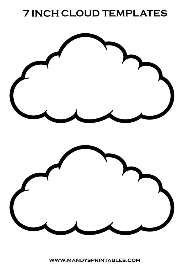 Free Printable Cloud Templates - Mandys Printables
