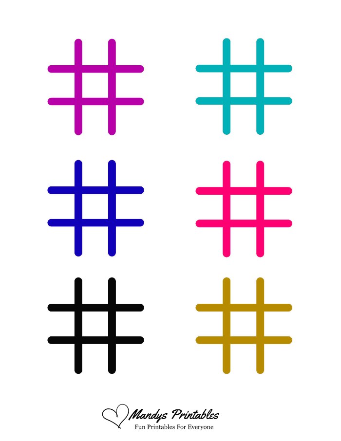 colorfull tic tac toe printable