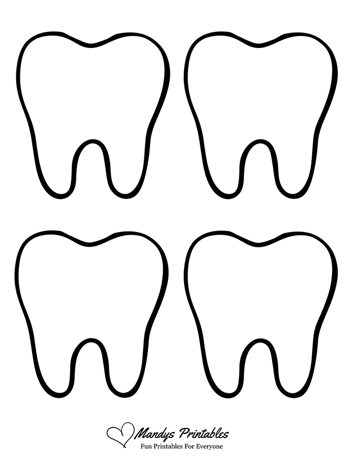 tooth outline printable