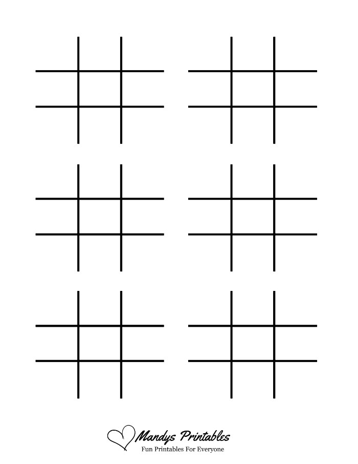 printable tic tac toe templates