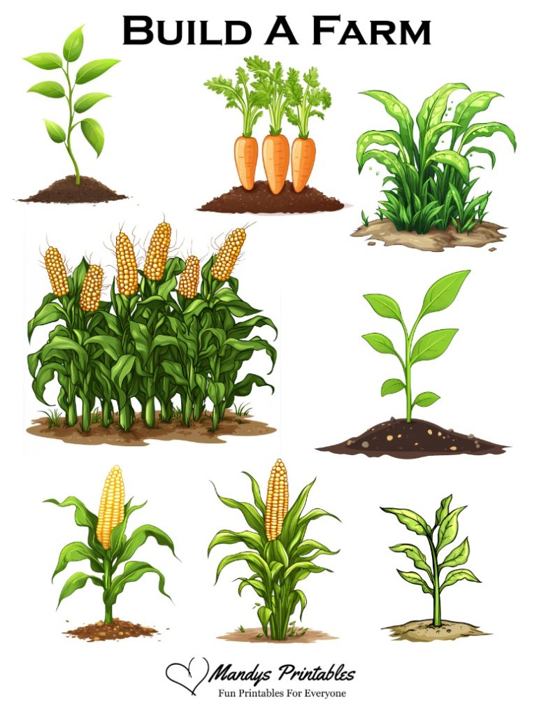 printable vegetables