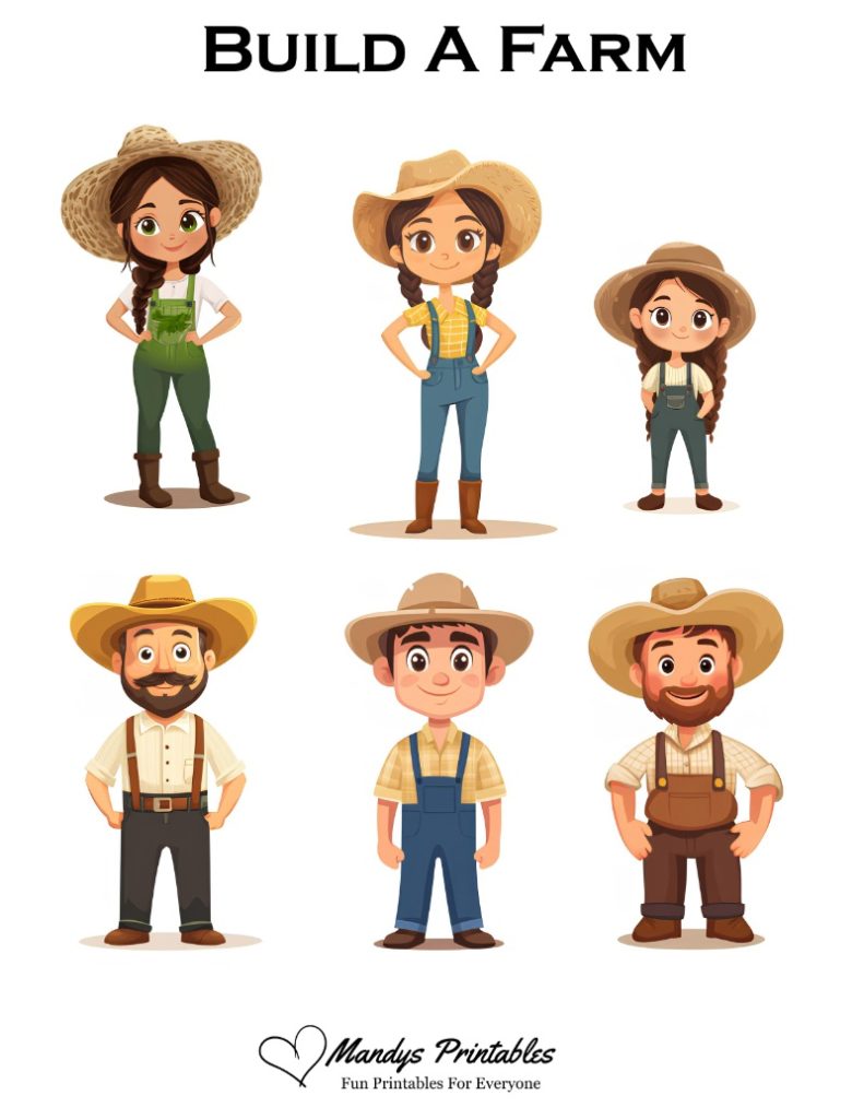 Printable Farm Family