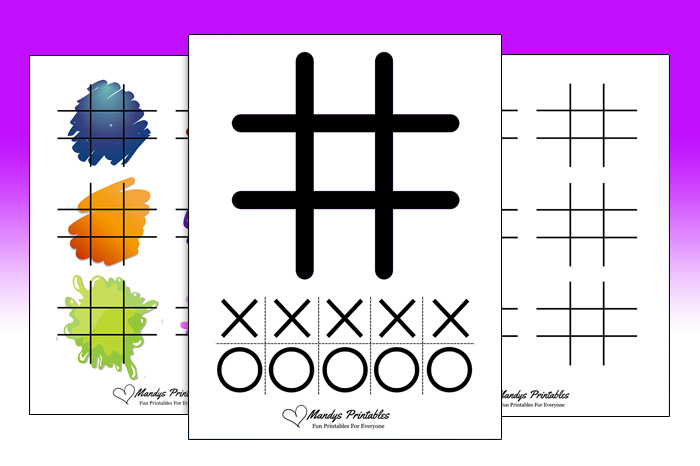 tic tac toe printable game tempalte
