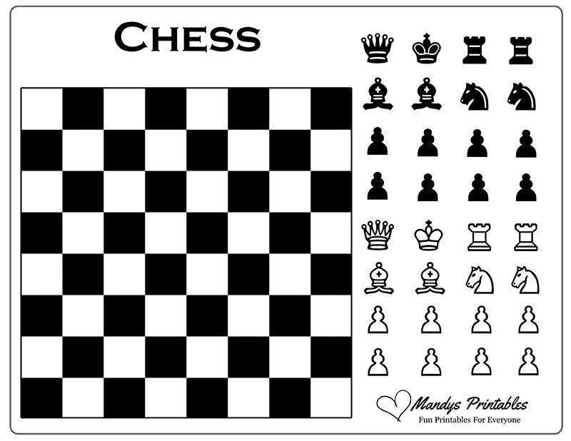 printable chessboard template