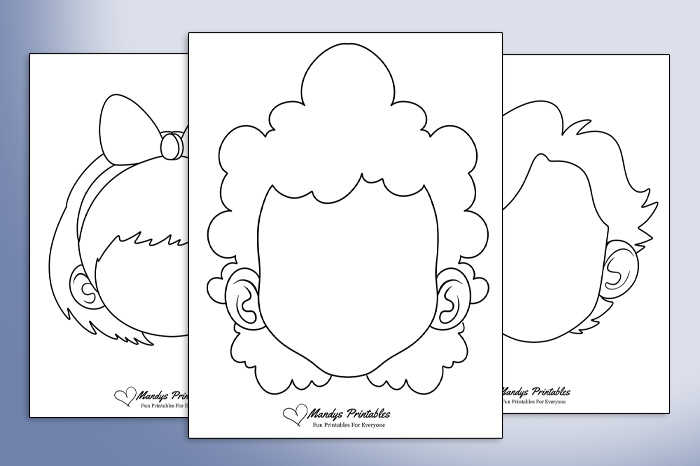 printable blank face templates