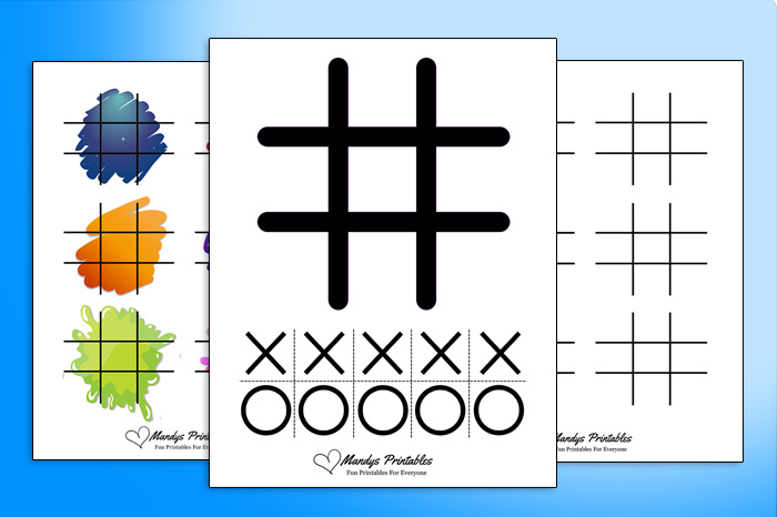 tic tac toe printable game tempalte