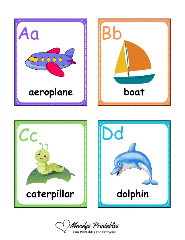 free abc printable flash cards