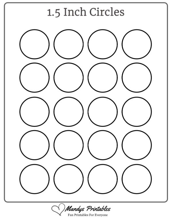 1.5 Inch Circle Templates