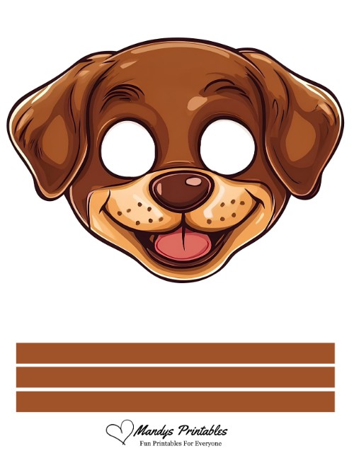 12 Free Printable Dog Mask Templates - Mandys Printables