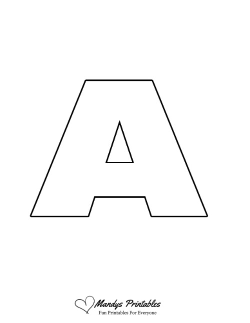 Extra Wide Uppercase Bubble Letter A