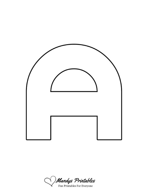 Round Uppercase Bubble Letter A