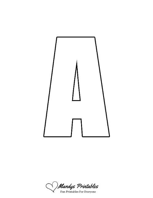 Bold Uppercase Bubble Letter A