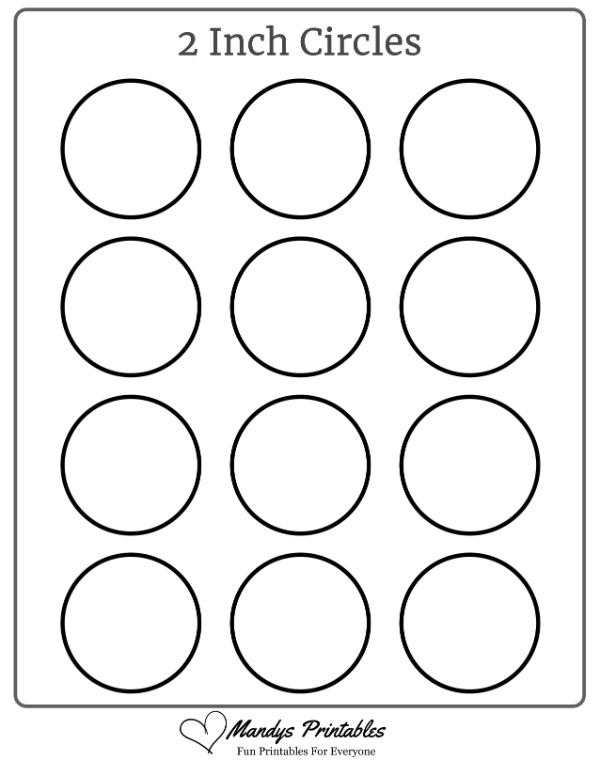 2 Inch Circle Templates