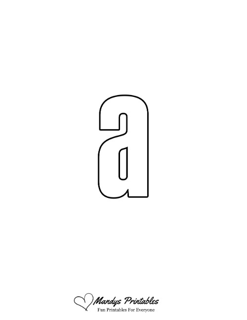 Retro Lowercase Bubble Letter A