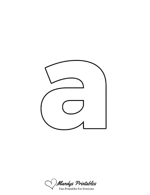 Fat Lowercase Bubble Letter A