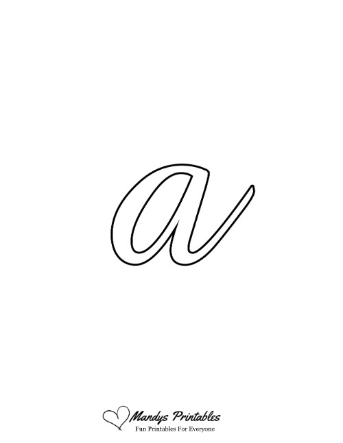 Tattoo Lowercase Bubble Letter A