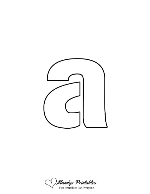 Stencil Lowercase Bubble Letter A