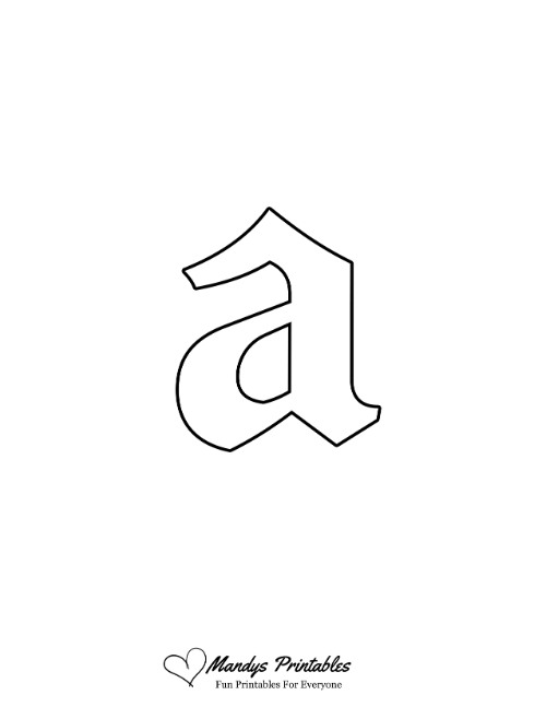 Romantic Lowercase Bubble Letter A