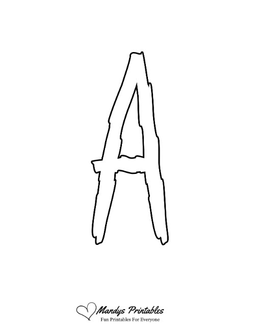 Scary Uppercase Bubble Letter A