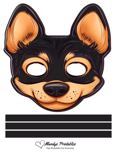 printable dog mask