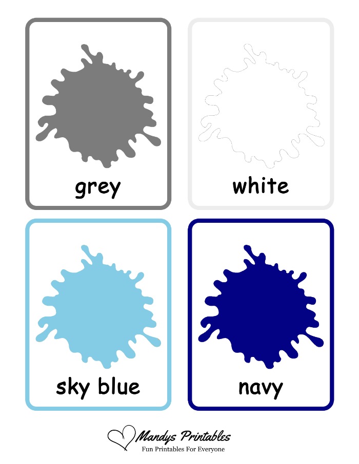 Printable Color Flash Cards