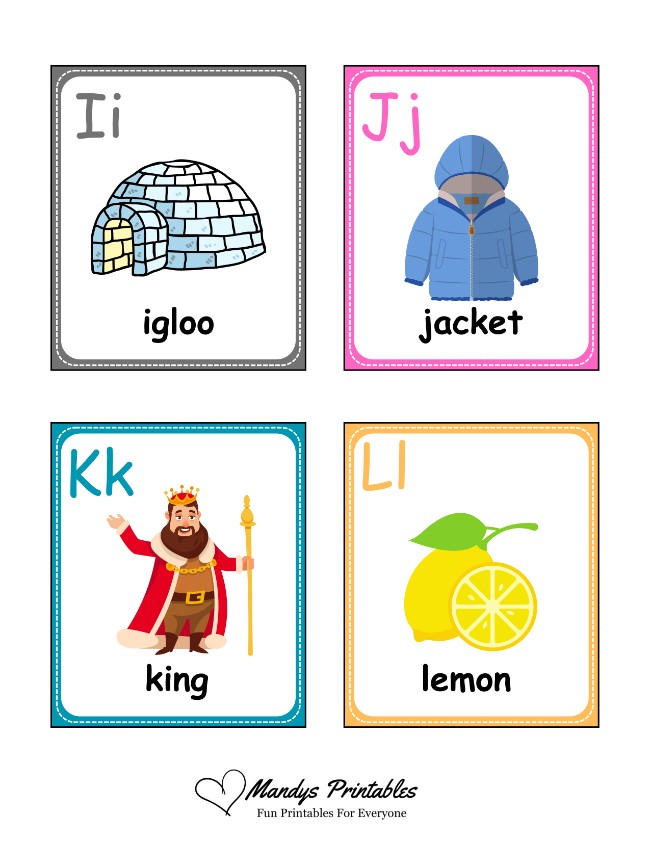 free printable abc flash cards