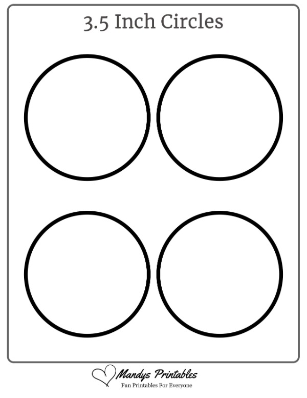 3.5 Inch Circle Templates