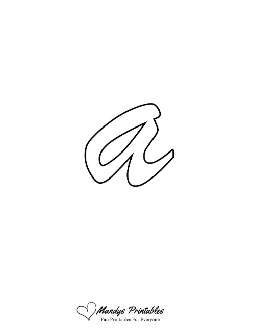 Italic Lowercase Bubble Letter A