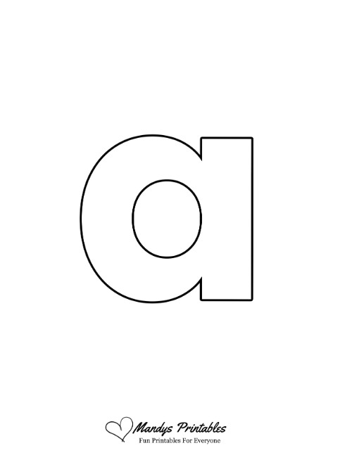 Serif Lowercase Bubble Letter A