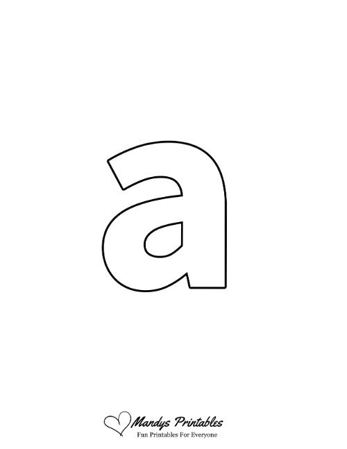 Bold Lowercase Bubble Letter A