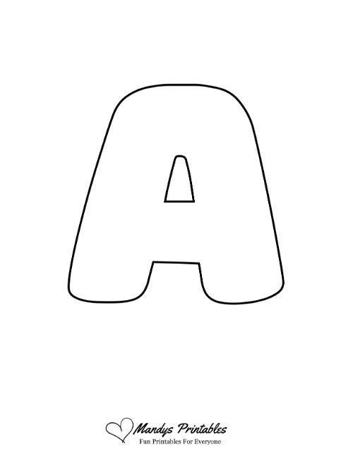 Comic Uppercase Bubble Letter A