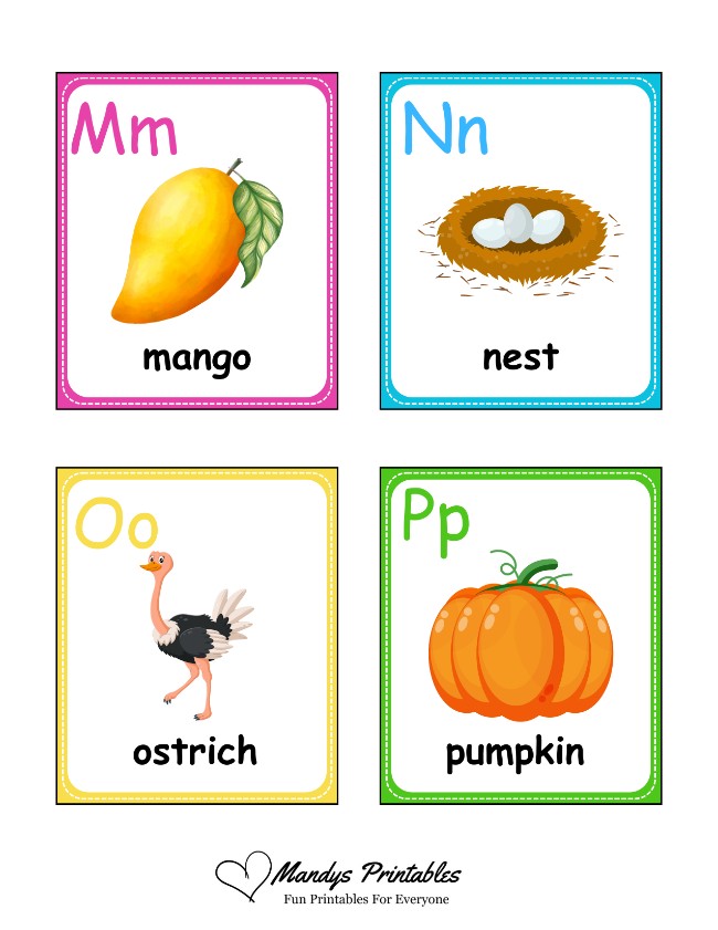 free printable alphabet flash cards