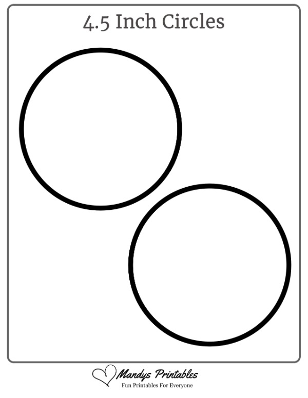 4.5 Inch Circle Templates