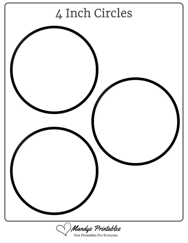 4 Inch Circle Templates