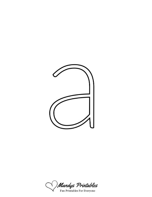 Hairline Lowercase Bubble Letter A