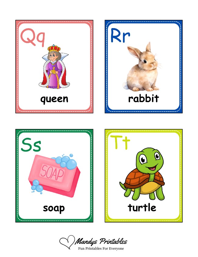 alphabet flash cards printable