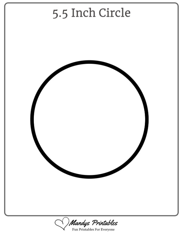 5.5 Inch Circle Templates