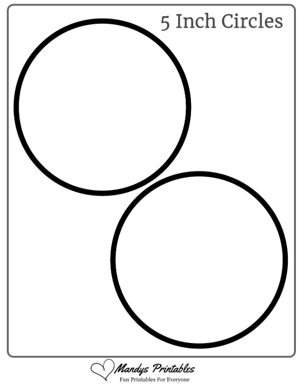 5 Inch Circle Templates