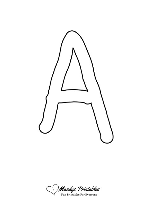 Thin Uppercase Bubble Letter A